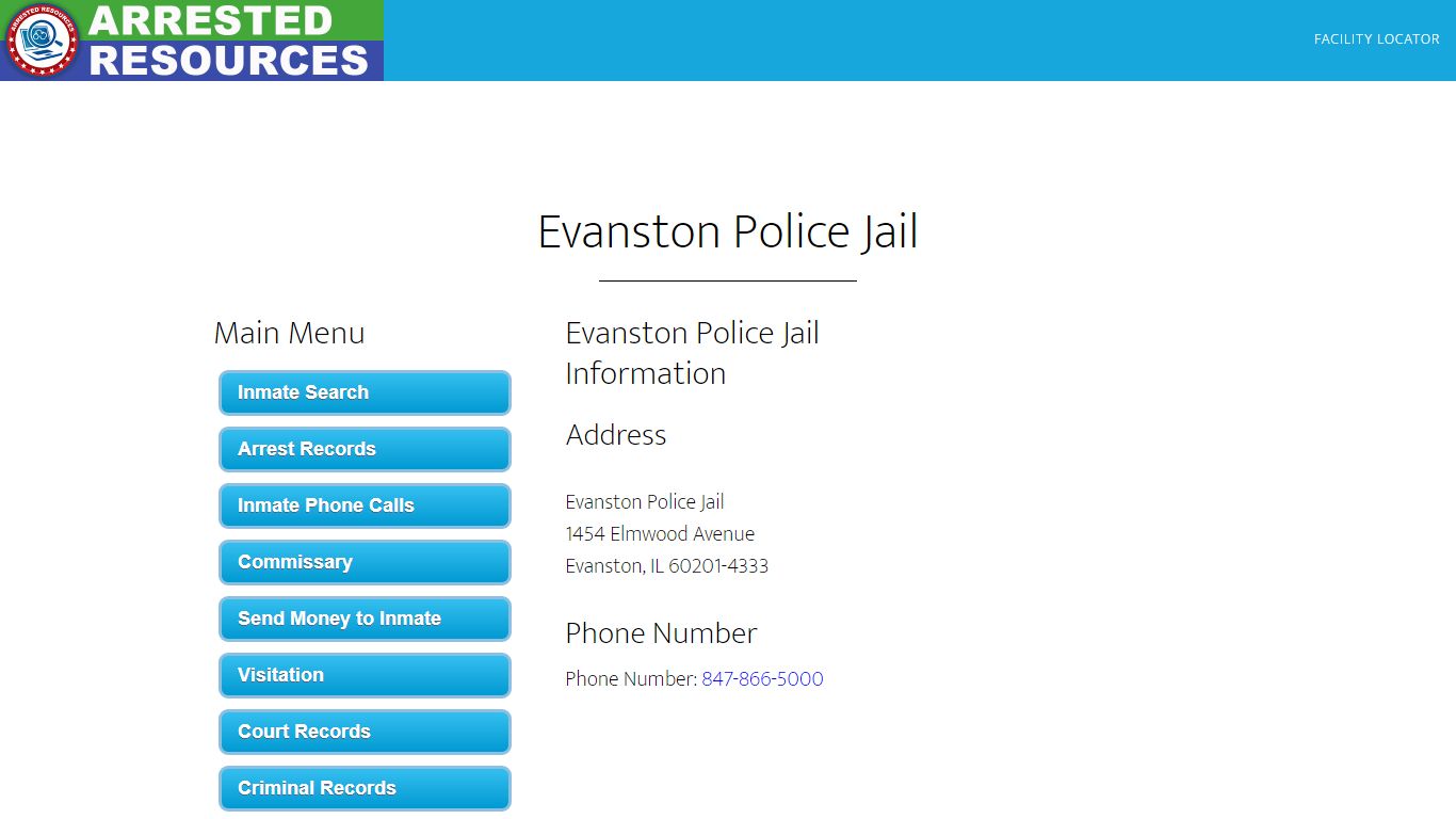 Evanston Police Jail - Inmate Search - Evanston, IL - Arrested Resources